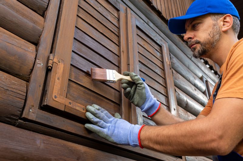 Local Log Cabin Staining pros at work