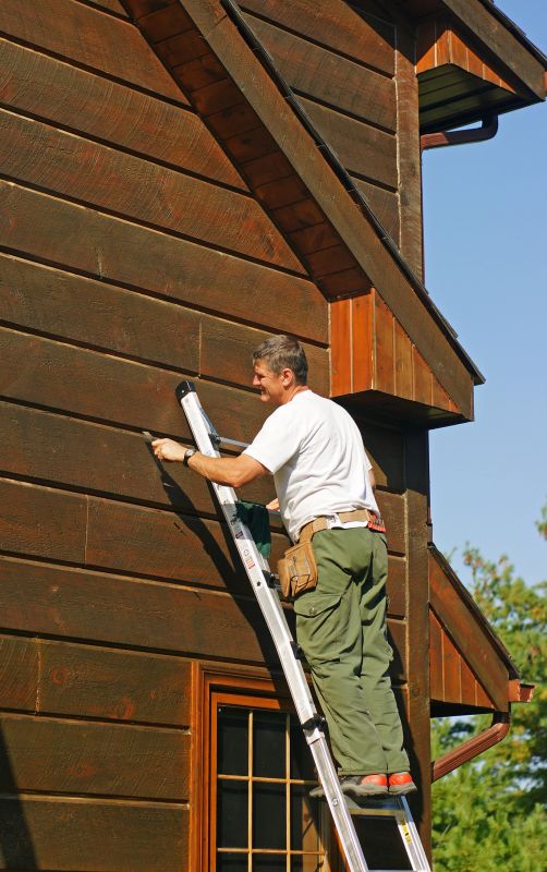 Log Cabin Staining Process